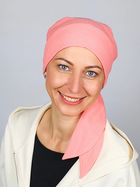 Šátek Arména mušelín lososová